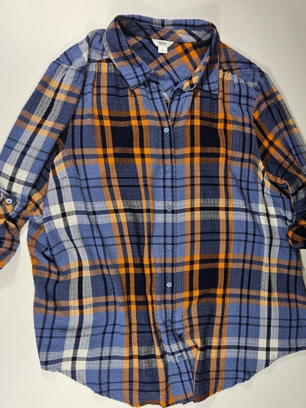 PENN PENNINGTONS  Plaid Button Front ~ Size 2X
